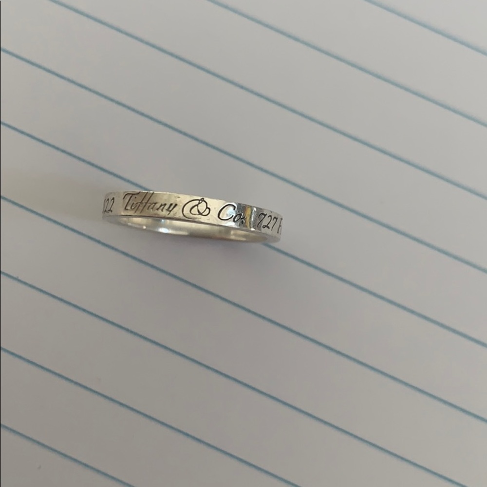 Tiffany & Co. Silver Notes Narrow Fifth Ave Ring